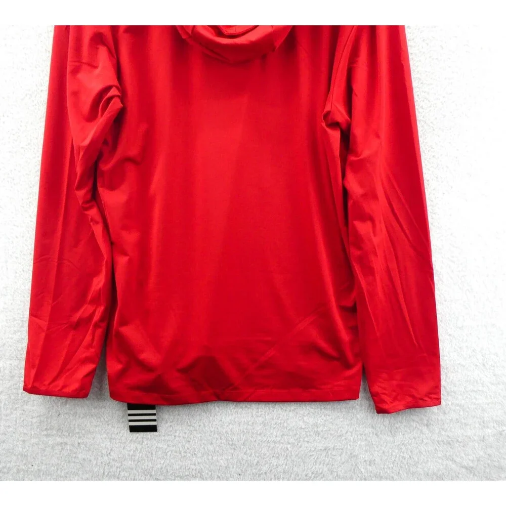 Montreal Canadiens Hoodie Shirt Men Medium Red Adidas NHL Hockey Long Sleeve New